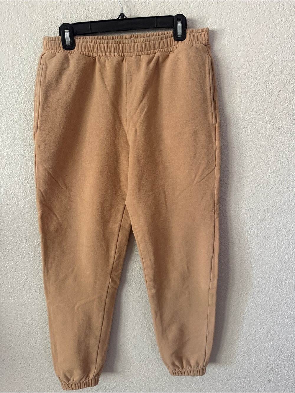 Women's Tan Jogger Sweatpants - Casual Elastic Waist